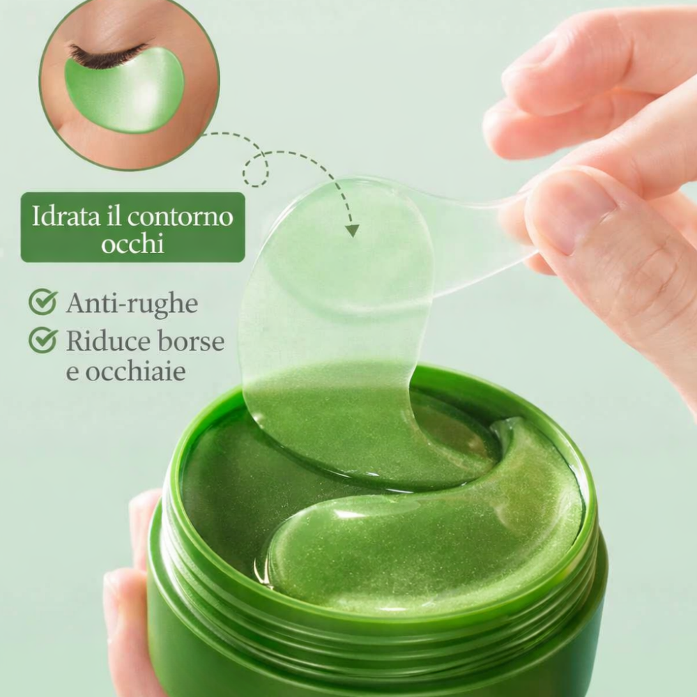 SAODER | Patch Occhi Hydrogel Aloe Vera e Collagene – 60 pcs